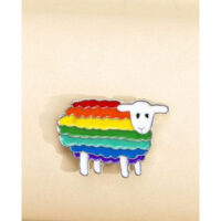 Rainbow Sheep Pin Badge
