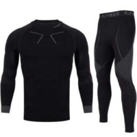 Alpinus Men's Tactical Base Layer Set Thermoactive Underwear - Black/Gray