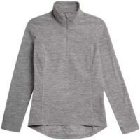 4F Womens Fleece Sweatshirt - Cool Light Gray Melange