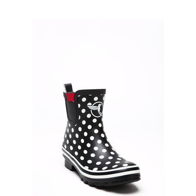 Evercreatures Black Polka Meadow Wellies