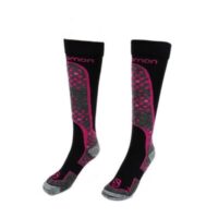 Salomon Unisex Ski Snowboard Socks - Black/Pink