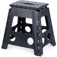 LIVIVO Heavy Duty Folding Step Stool 15" in Black