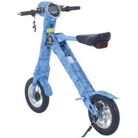 Cruzaa Limited Edition Denim Blue Electric Scooter with Built-in Speakers & Bluetooth