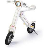 Cruzaa E-Scooter Pro Racing White Electric Scooter With Built-in Speakers & Bluetooth