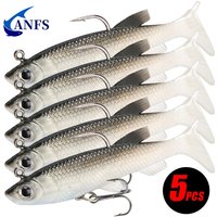5pcs Kit Fishing Lure Soft Lure 8cm/ 2.8in Artificial Bait Cool Fishing Hooks