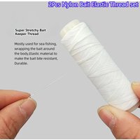 2Pcs Nylon Bait Elastic Thread 0.2 mm Length 656 ft Per,Spool Invisible Stretchy Fishing Line Clear Fishing Thread Clear &Strong