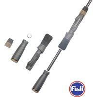 Pro Bomesh 1Set 56.1g Fuji 16# TVS Reel Seat Carbon Fiber Split Grip Butt Grip Spinning Handle Kit DIY Fishing Rod Accessory
