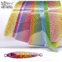 10Colors/Pack Fish Scale Lure Colored Laser Paper Film None Sticker Jig Hard Bait DIY Fishing Lure Accessories