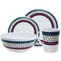 Streetwize 16 Pce Melamine Set - Honeycomb