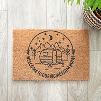 Happy Camper Coir Doormat - 60cm x 34cm