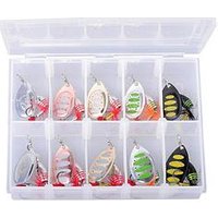 Savage Gear Rotex Spinner Kit - Metal Lures , Effective Sinking Freshwater Spinners, 10-Piece Kit, 5.5G Each - Ideal For Predator Fishing