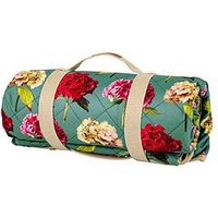 Summerhouse By Navigate Sarah Kelleher Picnic Blanket Teal. Quilted. (150X135Cm)