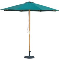 Bali Hunter Green Wooden Parasol 2.85m