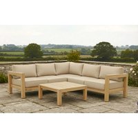 Adelaide 5 Seater Wooden Corner Garden Sofa Set